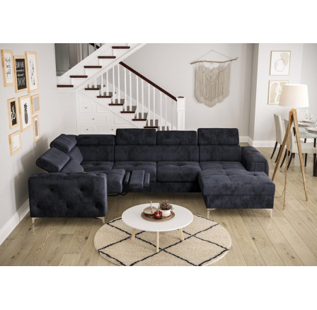 Rohová sedacia súprava ORION MAX III, relax s funkciou spania 165x320x190 cm - modrá, ľavá Rohová sedacia súprava ORION MAX III, relax s funkciou spania 165x320x190 cm - modrá, ľavá