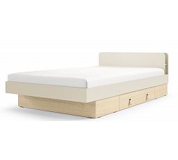 Posteľ vrátane roštu SALERNO SA-19, 120x200 cm, Macadamia/Dub Mavelie