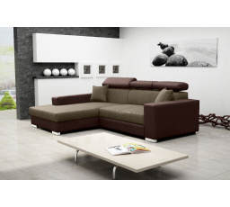 Rohová sedacia súprava Mexicana Lux L sv.hnedá/EKO hnedá