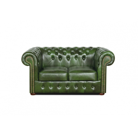 Pohovka Chesterfield Classic 2 koža zelená Pohovka Chesterfield Classic 2 koža zelená