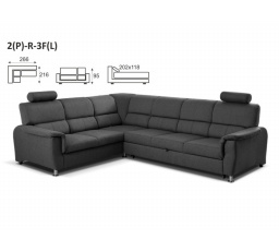 Rohová sedacia súprava DUO EVER 2 (P) - R - 3F (L), Inari Loft Solar Whisper