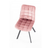 Jedálenská stolička K332 VELVET, Ružový Bluvel 52/Čierna