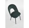 Jedálenská stolička K384, tmavozelený zamat