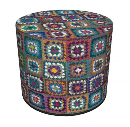 COLOURS stolička - PU45 - frania (háčkovaná deka) - (AR) (Z) COLOURS stolička - PU45 - frania (háčkovaná deka) - (AR) (Z)