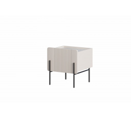 Nočný stolík Malmi, kašmír / crema bianca / čierne nožičky