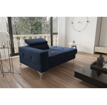 Sofa leňoška TOSCANIA leňoška 135 cm - modrá, pravá strana Sofa leňoška TOSCANIA leňoška 135 cm - modrá, pravá strana