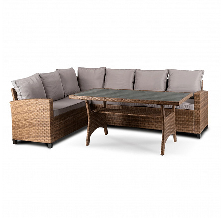 Súprava Záhradného Nábytku COMODO Hnedá/Sivá