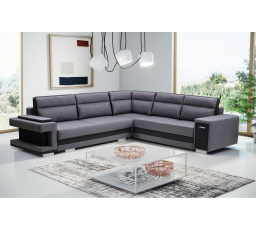 Rohová sedacia súprava Andy 2 pravá sivá/čierna