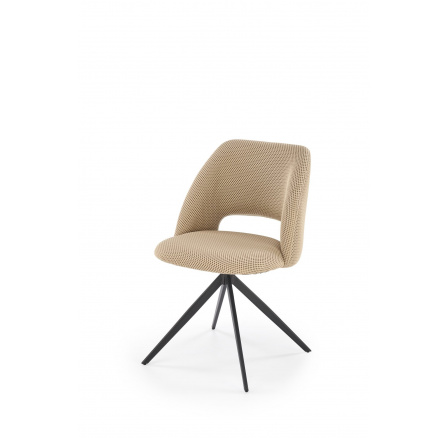 Jedálenská otočná stolička K546, béžová/čierna