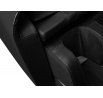 Polohovacie kreslo s masážnou a vyhrievacou funkciou SOLARIA, Čierna ekokoža