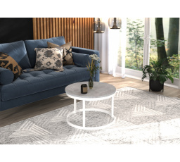 Konferenčný stolík RINEN Biela+Betón