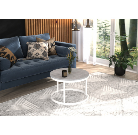 Konferenčný stolík RINEN Biela+Betón