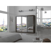 Posuvná skriňa so zrkadlom CHESTER 250 Choco+Choco