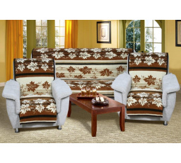 Prehoz na sedaciu súpravu Karmela 3+1+1 listy hnedé