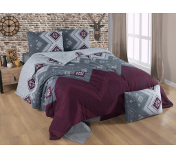 Predĺžené flanelové obliečky 140x220, 70x90 Scandinavia red