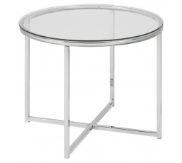 Okrúhly stôl Cross sklo/pochrómovaný