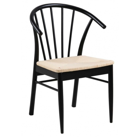 Kreslo s podrúčkami Cassandra čierne/prírodné