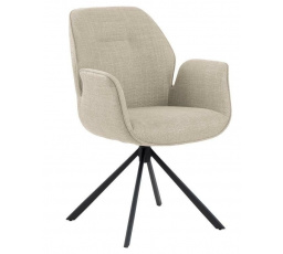 Otočná stolička s opierkami Aura béžová