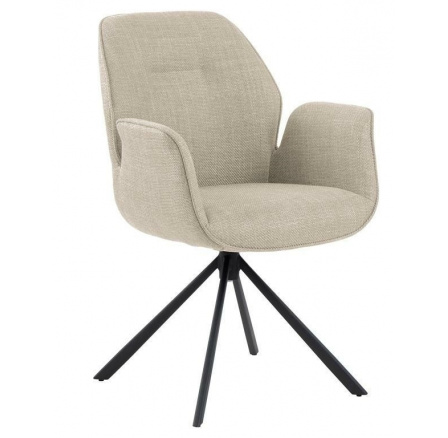 Otočná stolička s opierkami Aura béžová