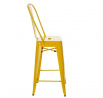 Hoker Paris Back 66cm žltý inšpirovaný Tolix