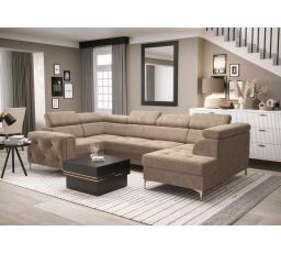 Rohová sedacia súprava ORION MAX II s funkciou spania 165x350x185 cm - béžová, ľavá
