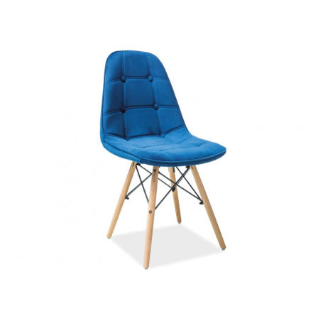 Jedálenská stolička AXEL III, modrá/buk