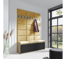 Predsieňová stena EMI 6, Trinity 18/Artisan + Black