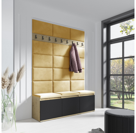 Predsieňová stena EMI 6, Trinity 18/Artisan + Black