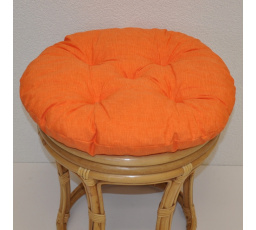 Vankúš na ratanovú stoličku s priemerom 40 cm - oranžový