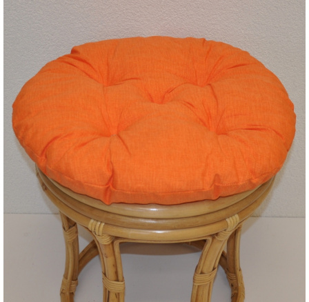 Vankúš na ratanovú stoličku s priemerom 40 cm - oranžový