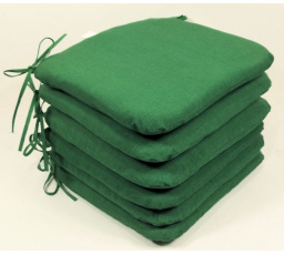 Sedák 40x40 cm látka tmavozelený melír - set 6 kusov