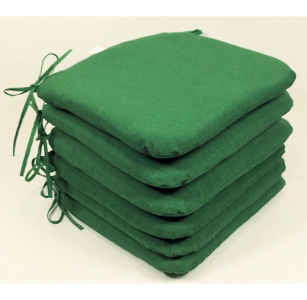 Sedák 40x40 cm látka tmavozelený melír - set 6 kusov