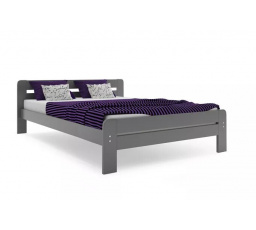 Posteľ DALLAS s matracom, 140x200 cm, Grafit