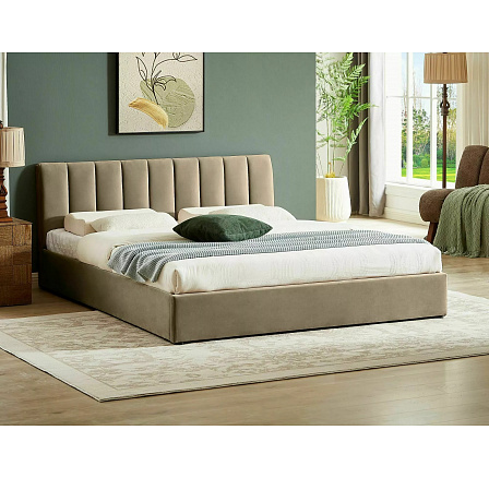 Posteľ s úložným priestorom MONTREAL VELVET 160x200 cm, Béžový Bluvel 28