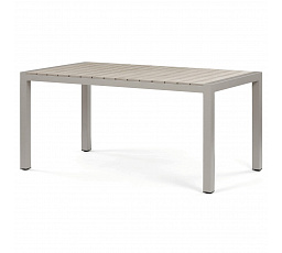Zahradní stůl 162x90cm, hliník, polywood, béžová, AZT-S1514 CRM