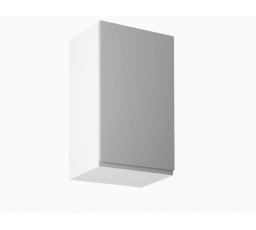 Kuchynská horná skrinka ASPEN G45, ľavá, šedý lesk/biela