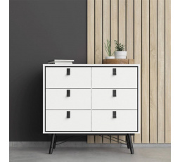 Komoda Rain 6s malá biela MAT