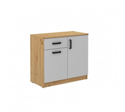 Komoda MATYLDA 820, Svetlosivá/dub artisan