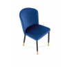 Jedálenská stolička K446, tmavomodrý zamat