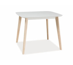 Jedálenský stôl TIBI, biely/biely dub