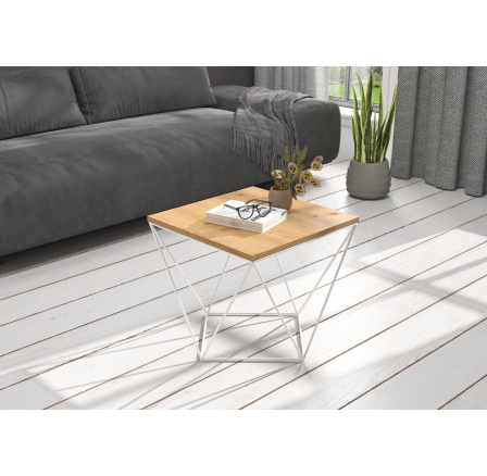 Konferenčný stolík DIANA 50x50 Biela+Artisan Konferenčný stolík DIANA 50x50 Biela+Artisan