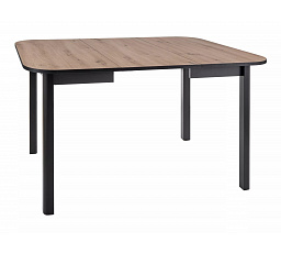 Jedálenský stôl DANTE II 90/(130), Dub Artisan/Čierna