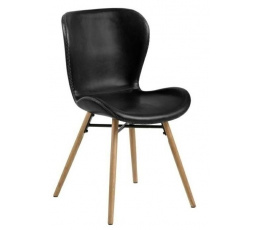 Stolička Batilda Retro čierna/prírodná