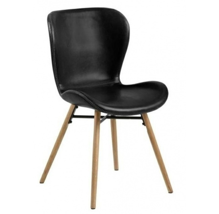 Stolička Batilda Retro čierna/prírodná