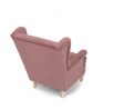 Kreslo ušiak, ružová látka, AK-388 PINK2