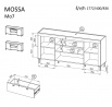 Komoda MOSSA MO7 s krbom, Cashmere/Dub Whisky