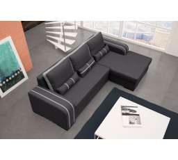 Rohová sedacia súprava Perry P tm.sivá/sv.sivá