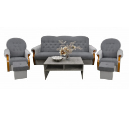 Sedacia súprava Petra 3F+1+1+2T tmavo sivá/svetlo sivá