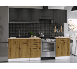 Kuchynská linka Ilona 240/180 grafit/artisan MAT