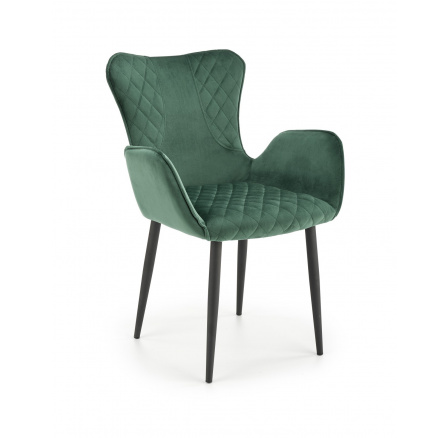 Jedálenská stolička K427, zelený zamat